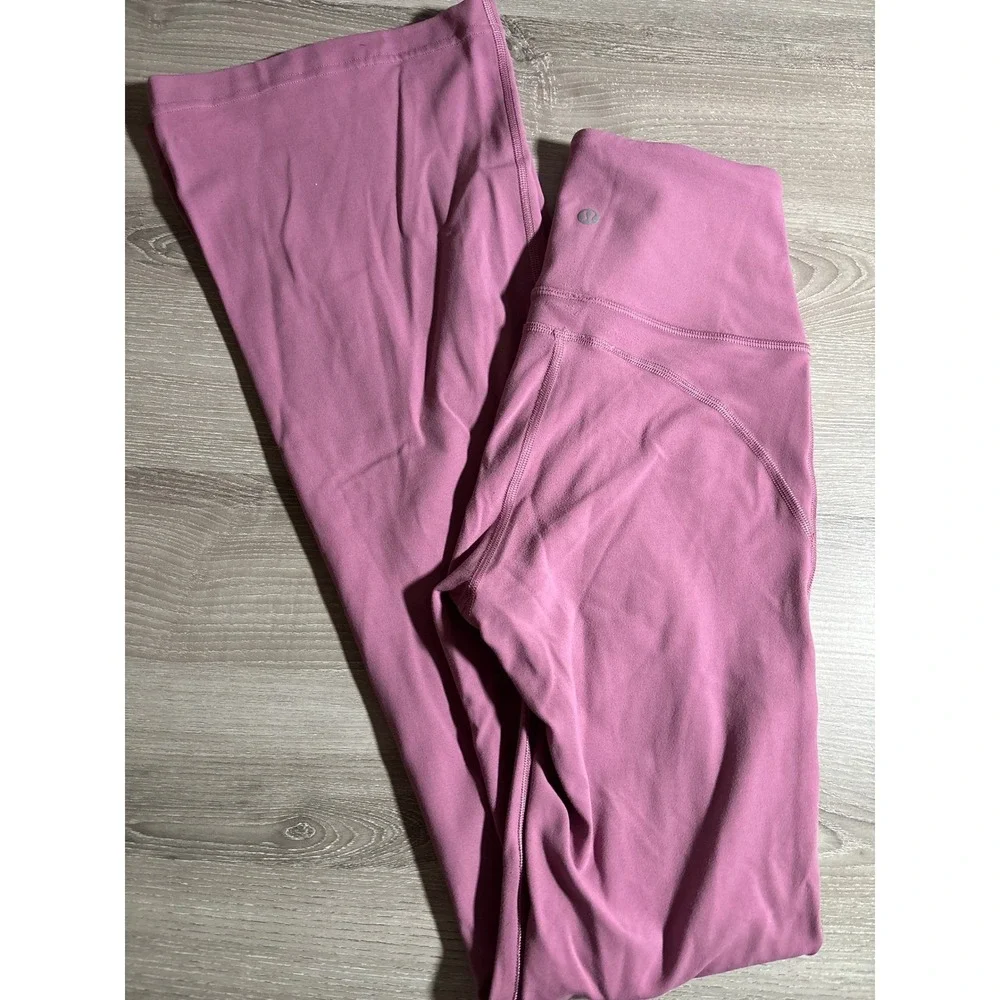 Lululemon Groove 0 Super High-Rise Flared Pant Pink Mauve Nulu Yoga Pants Active